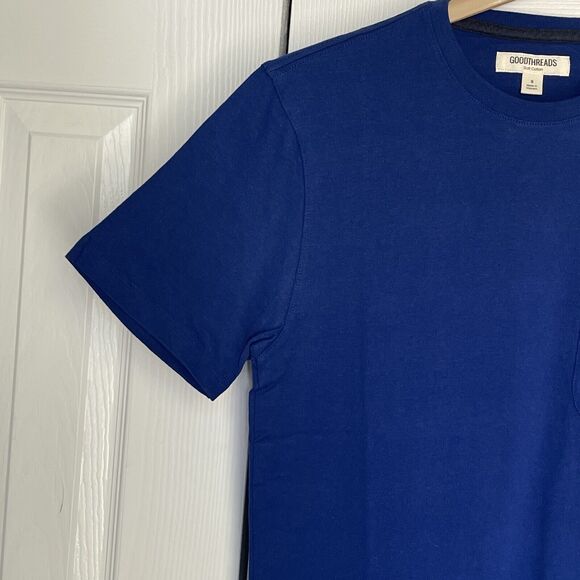New Men's Small Jersey T-Shirt Blue Soft Cotton Short Sleeves - Picture 8 of 10